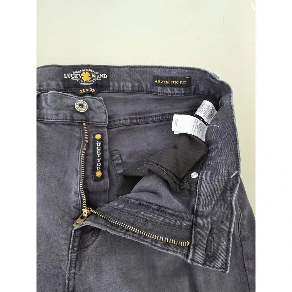 Lucky Brand Jeans Mens 32 X 32 Charcoal Gray‎ 410 Athletic Fit Stretch Waist - Picture 11 of 16